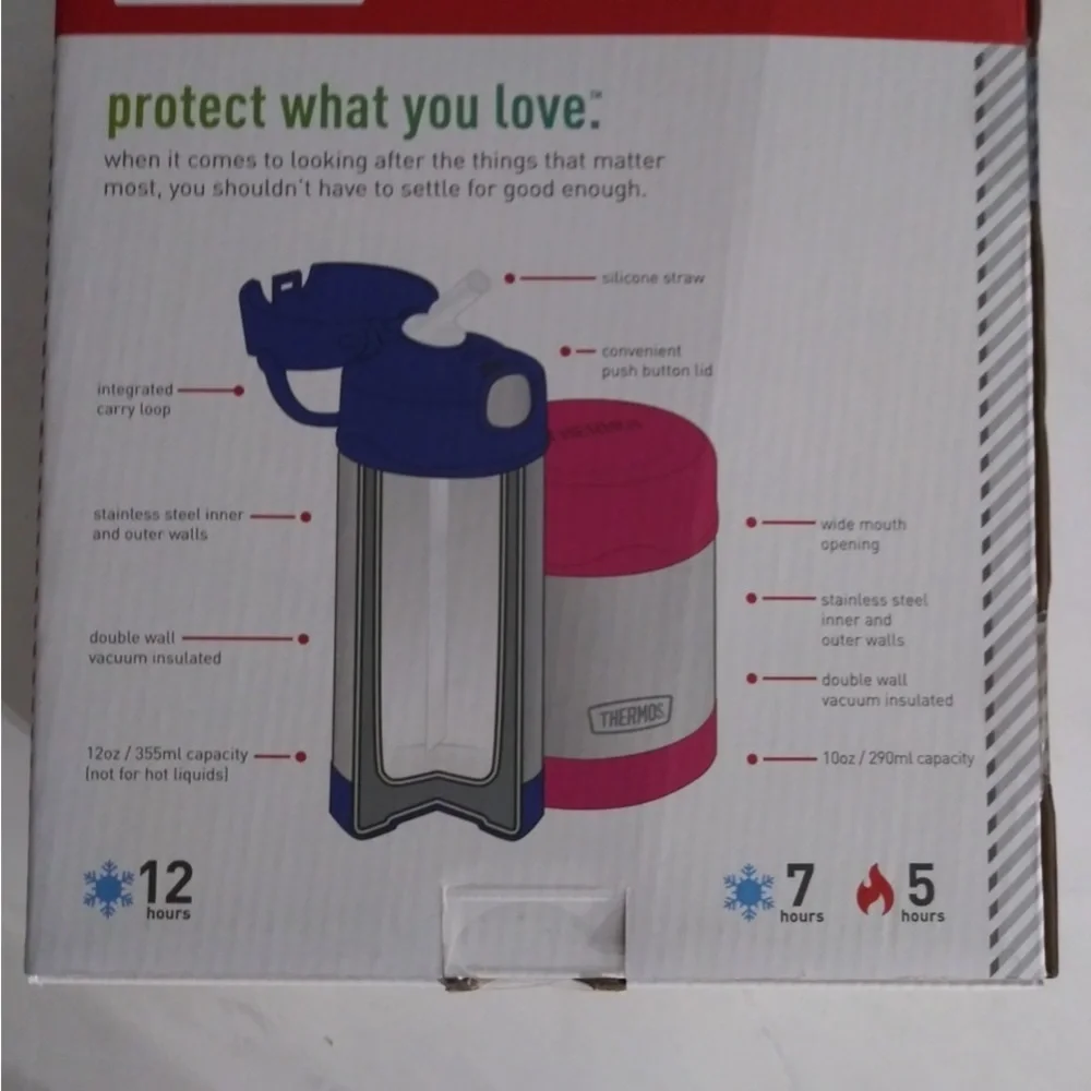 Thermos Pink Vacuum Insulated Food Storage & Hot-Cold beverages Set - Picture 2 of 2